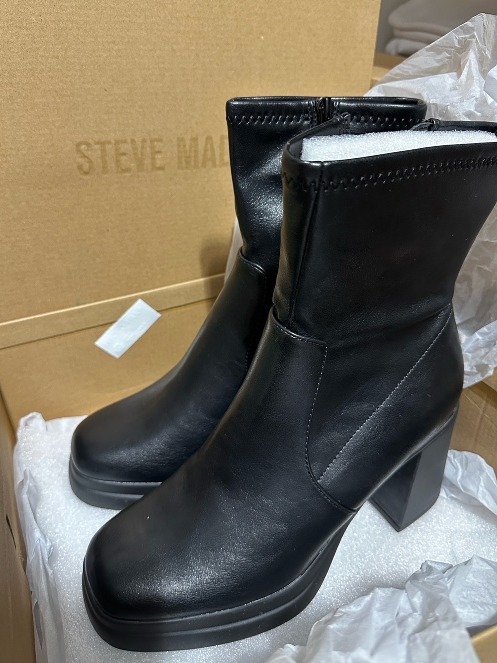 Black Chunky Platform Boots Dark Academia Y2K